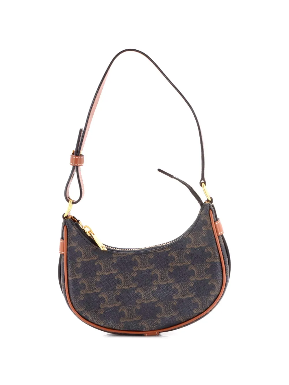 Celine Pre-Owned Ava Bag Triomphe Coated Canvas Mini shoulder bag - Marrone