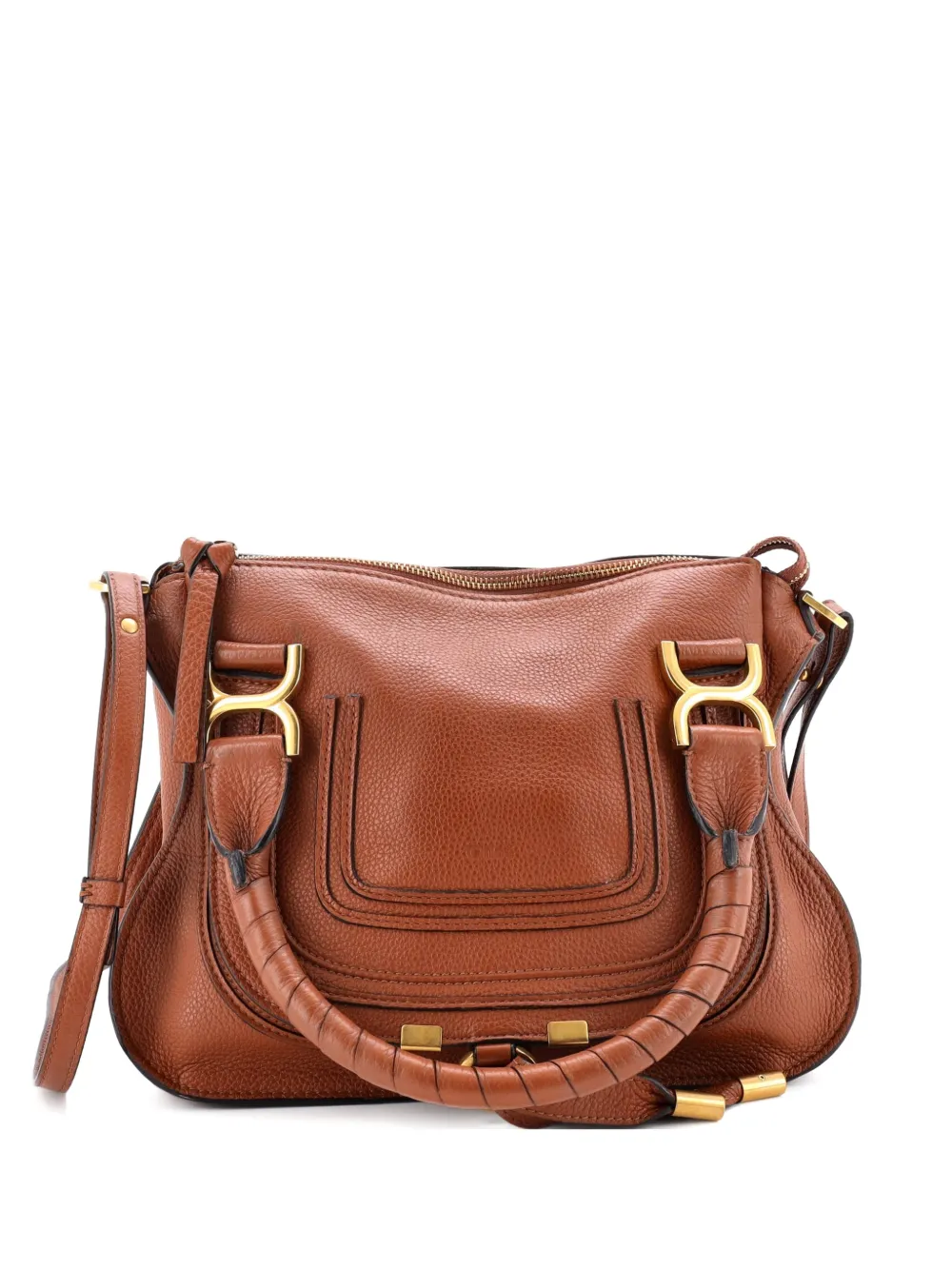 Chloé Pre-Owned Marcie Leather Small satchel - Marrone