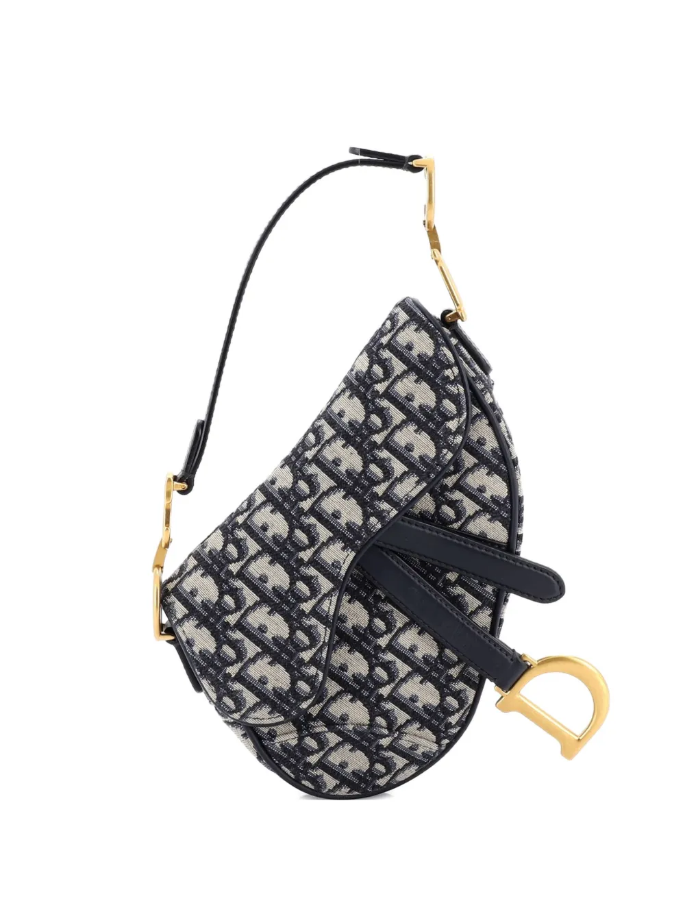 Christian Dior Pre-Owned Saddle Handbag Oblique Canvas Mini shoulder bag - Blu