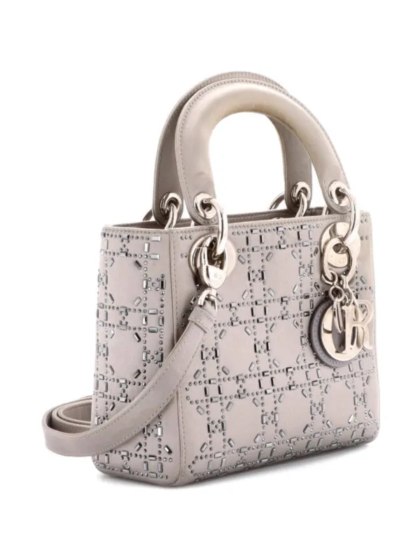 Christian Dior Pre-Owned Lady Dior Bag Crystal Embellished Cannage