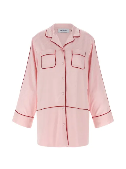 Off-White jacquard piping shirt