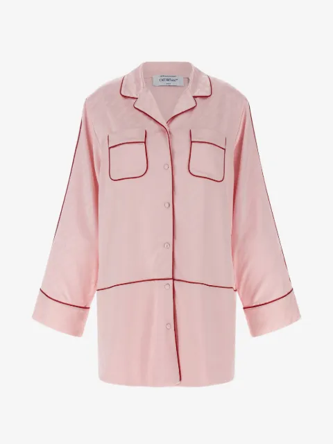Off-White Paspeliertes Hemd aus Jacquard