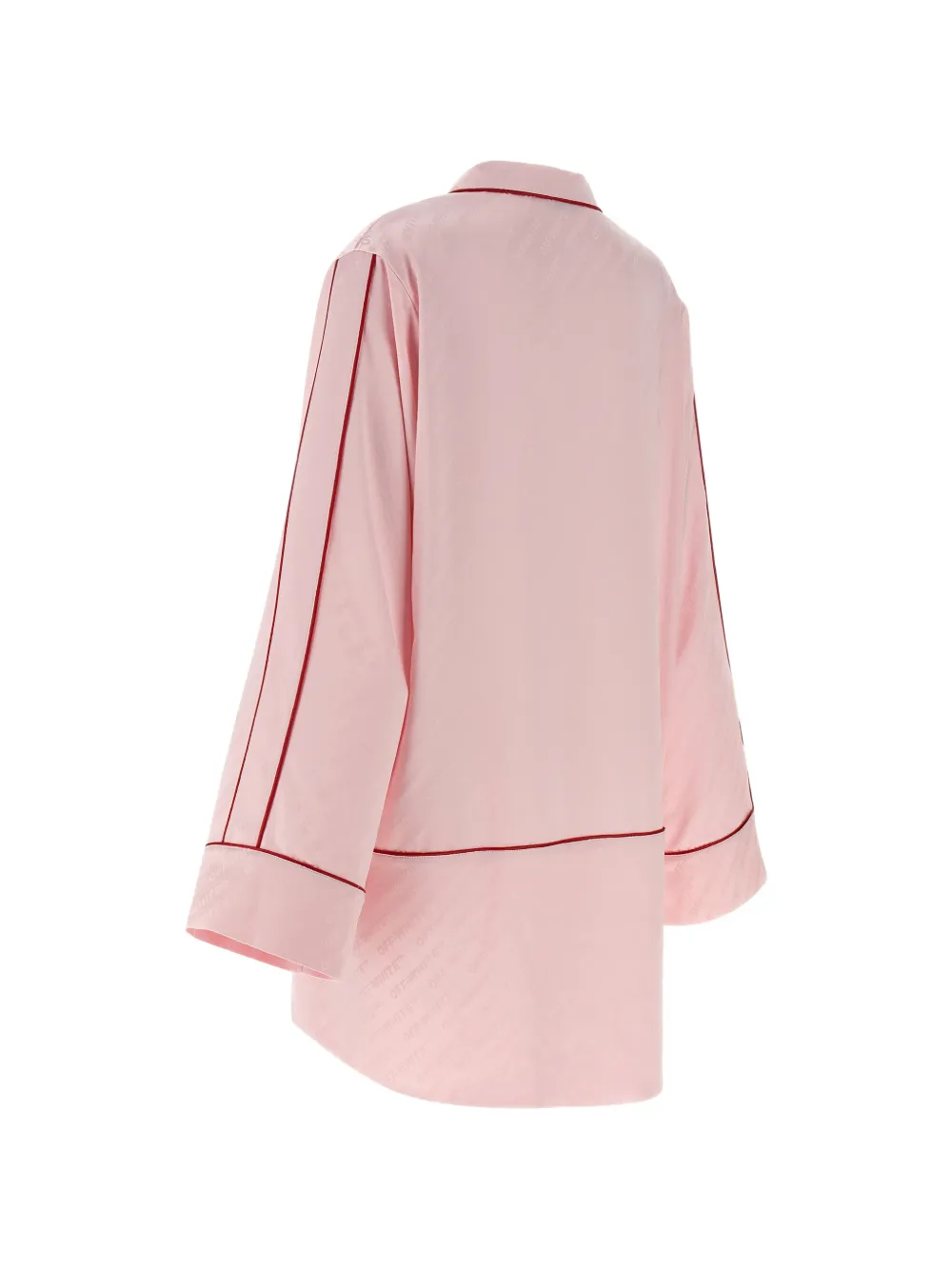  Off-white Camicia Con Effetto Jacquard - Rosa 