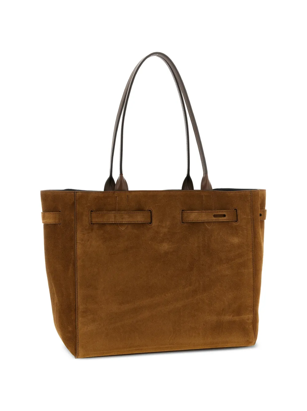 TOM FORD Shopper van kalfsleer met metalen gesp Bruin
