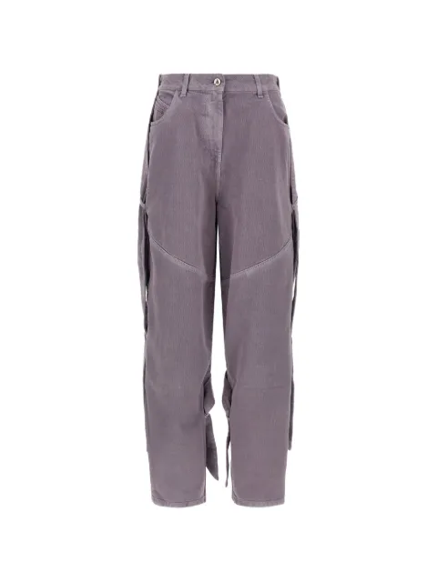 The Attico garment-dyed side ribbons jeans