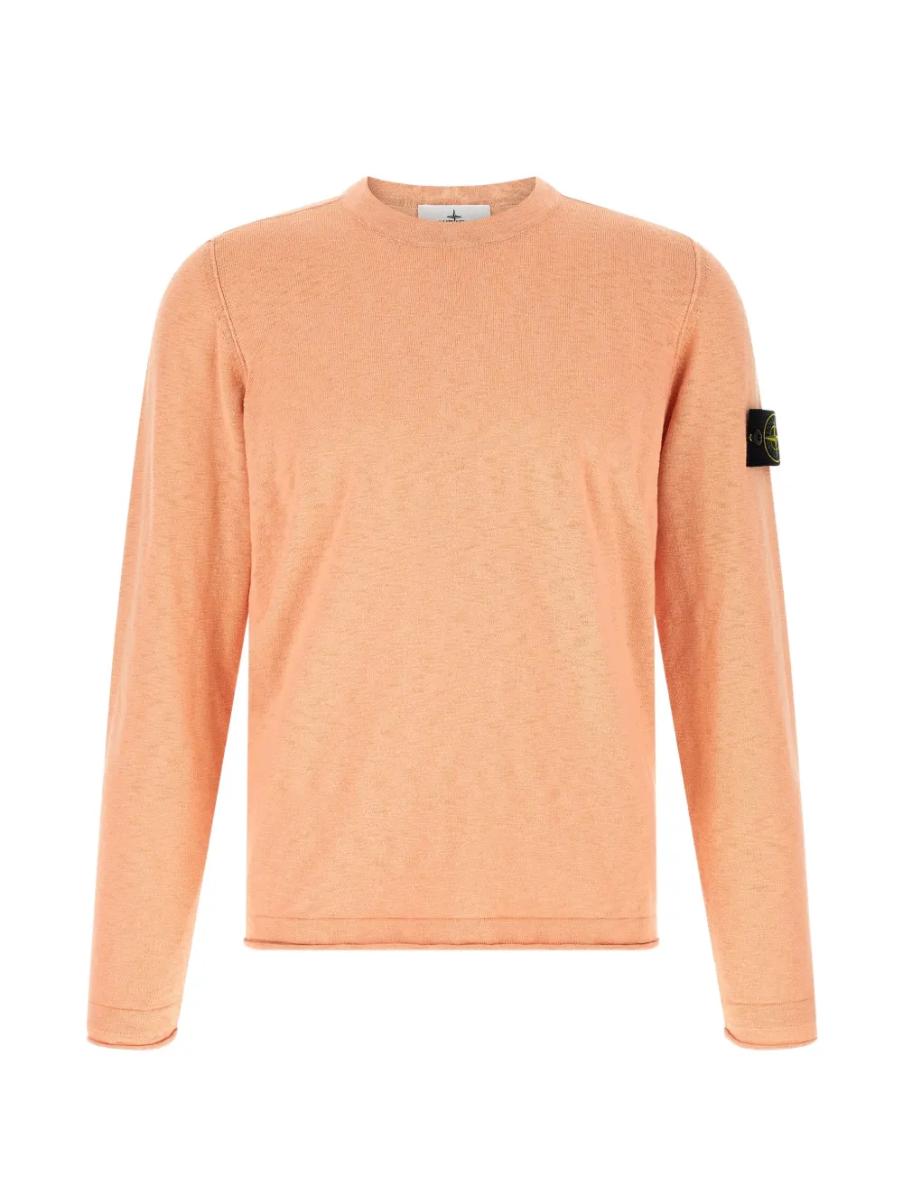 Stone Island logo-badge crew-neck sweater - Arancione