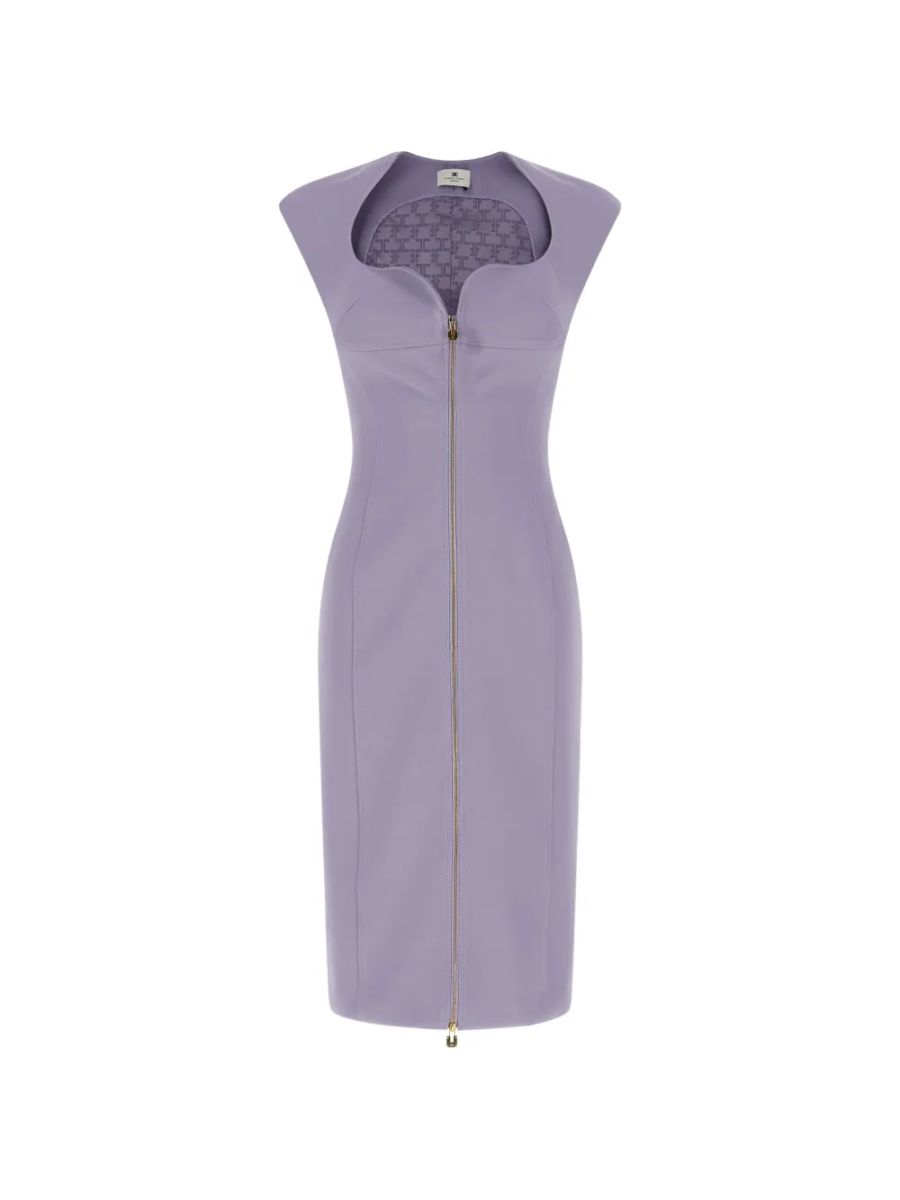Elisabetta Franchi sweetheart-neck zip-up dress - Viola