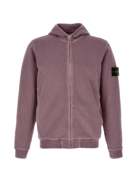Stone Island hoodie zippé à patch logo