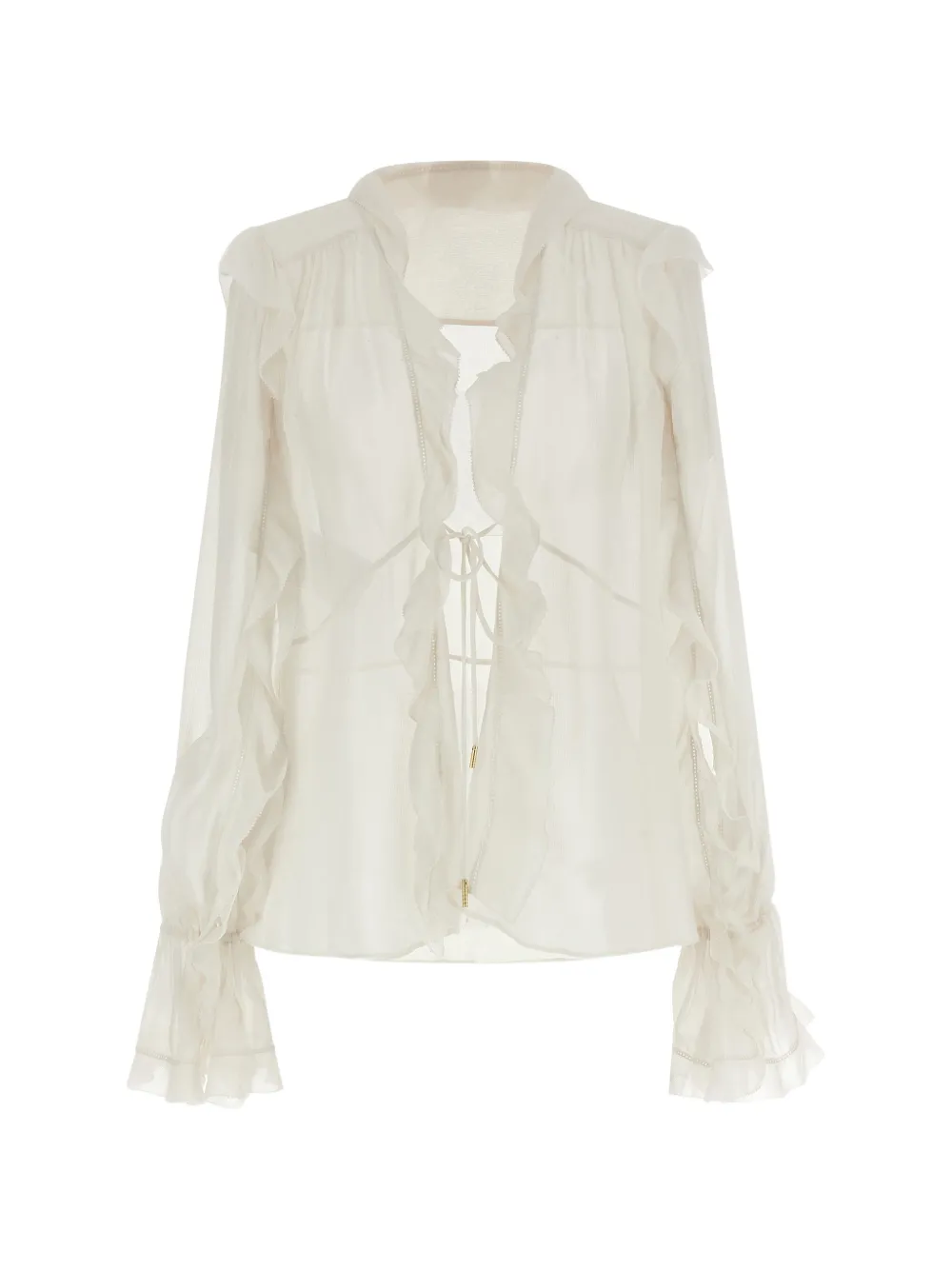 Alberta Ferretti ruffled-design blouse - Toni neutri