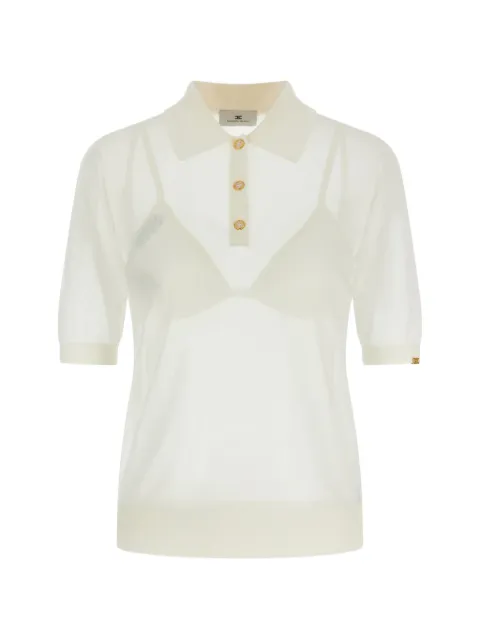 Elisabetta Franchi set de playera tipo polo y brasier de canalé