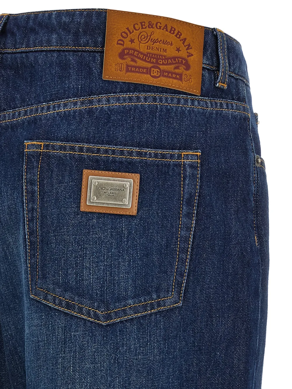 Dolce & Gabbana Low waist jeans met wassing Blauw