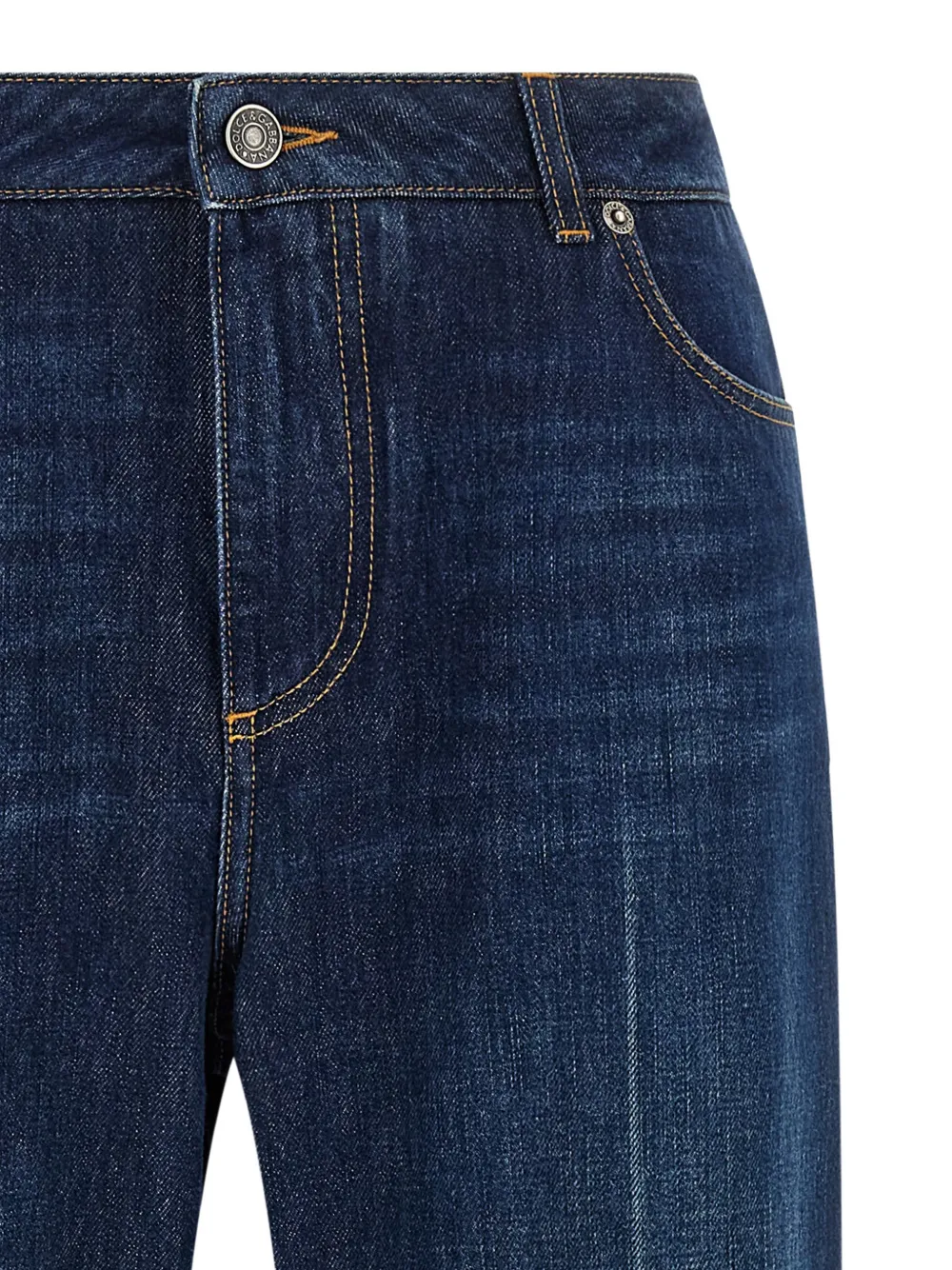 Dolce & Gabbana Low waist jeans met wassing Blauw