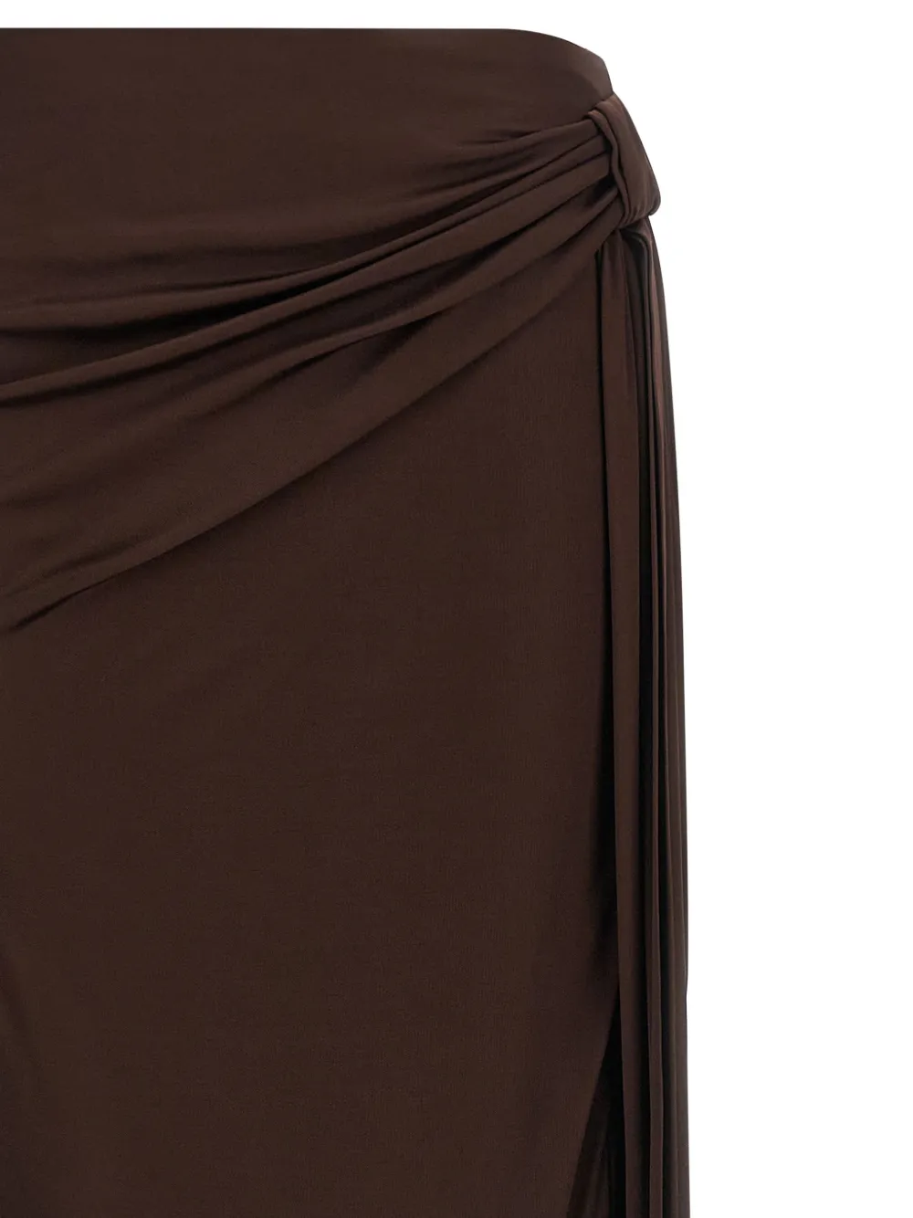 Elisabetta Franchi Maxi-rok met geknoopte split Bruin