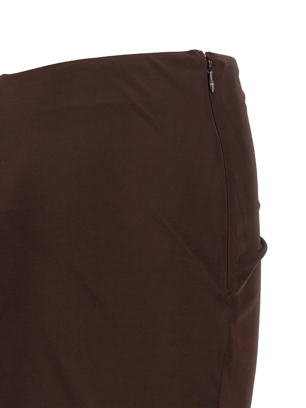  Elisabetta Franchi Knot Split Maxi Skirt - Brown 