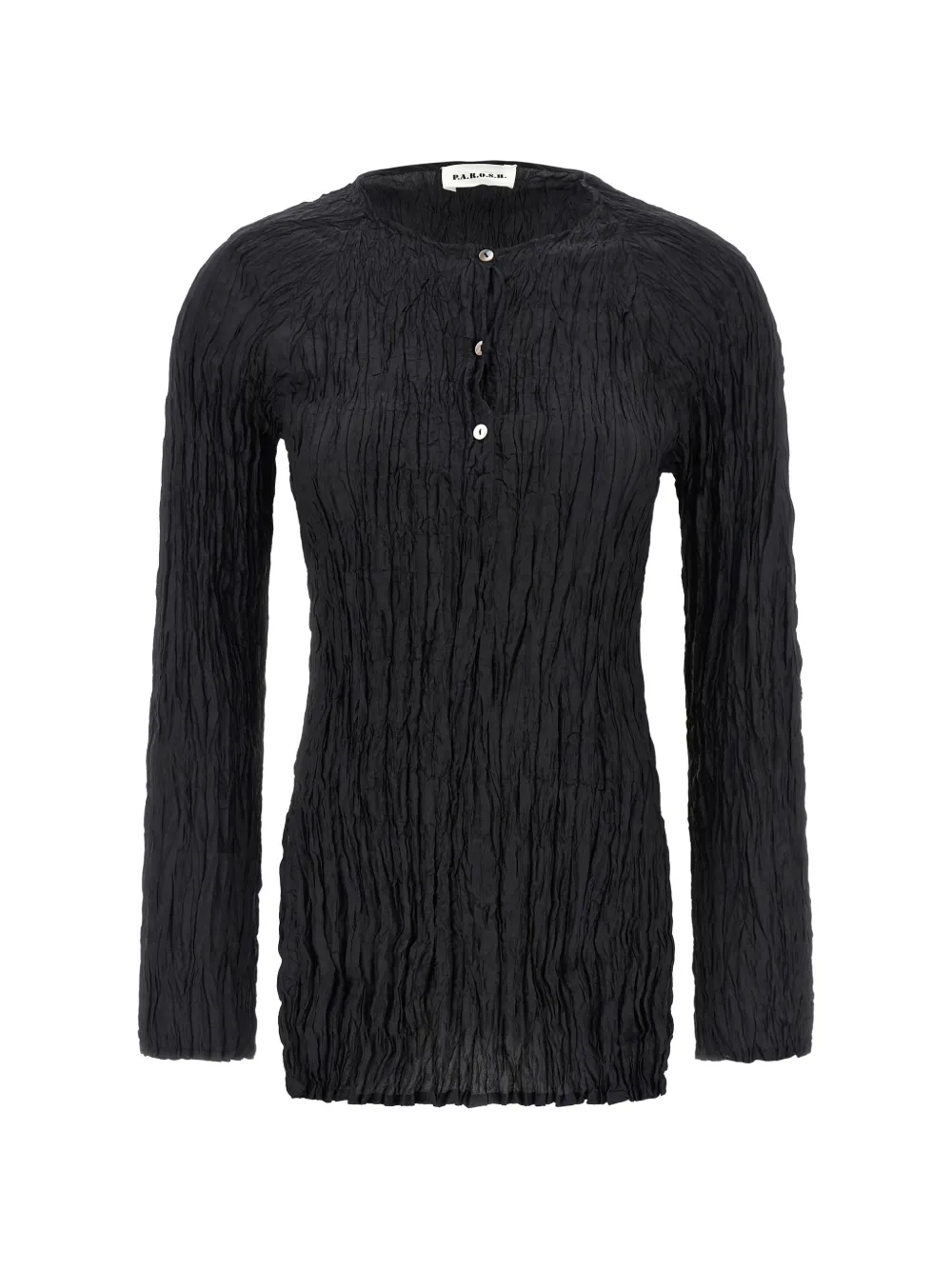 P.A.R.O.S.H. crinkle-design blouse - Nero