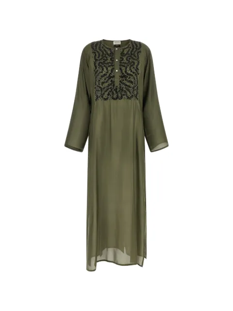 P.A.R.O.S.H. floral-embroidery maxi dress