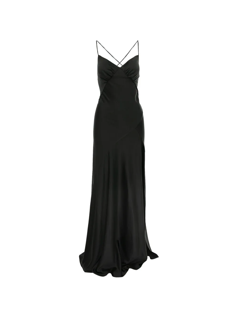 ROSERRY Seville front-slit dress - Schwarz