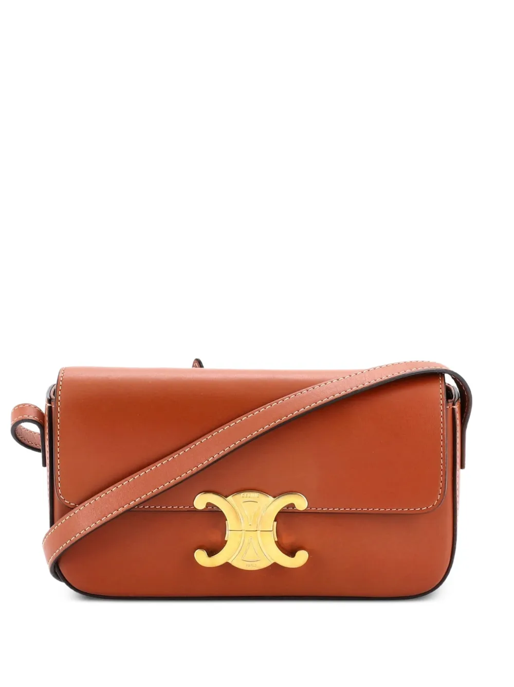 Celine Pre-Owned Triomphe East-West Smooth Calfskin shoulder bag - Marrone