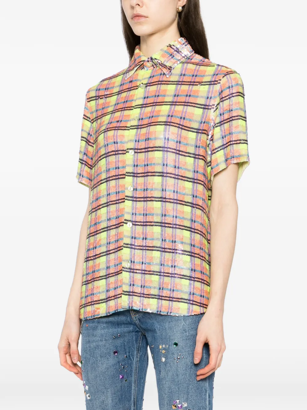  Ashish Plaid Shirt - Yellow 