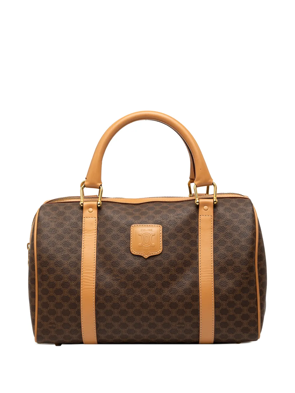 Celine Pre-Owned Borsa tote Boston Macadam in tela cerata 2013 - Marrone