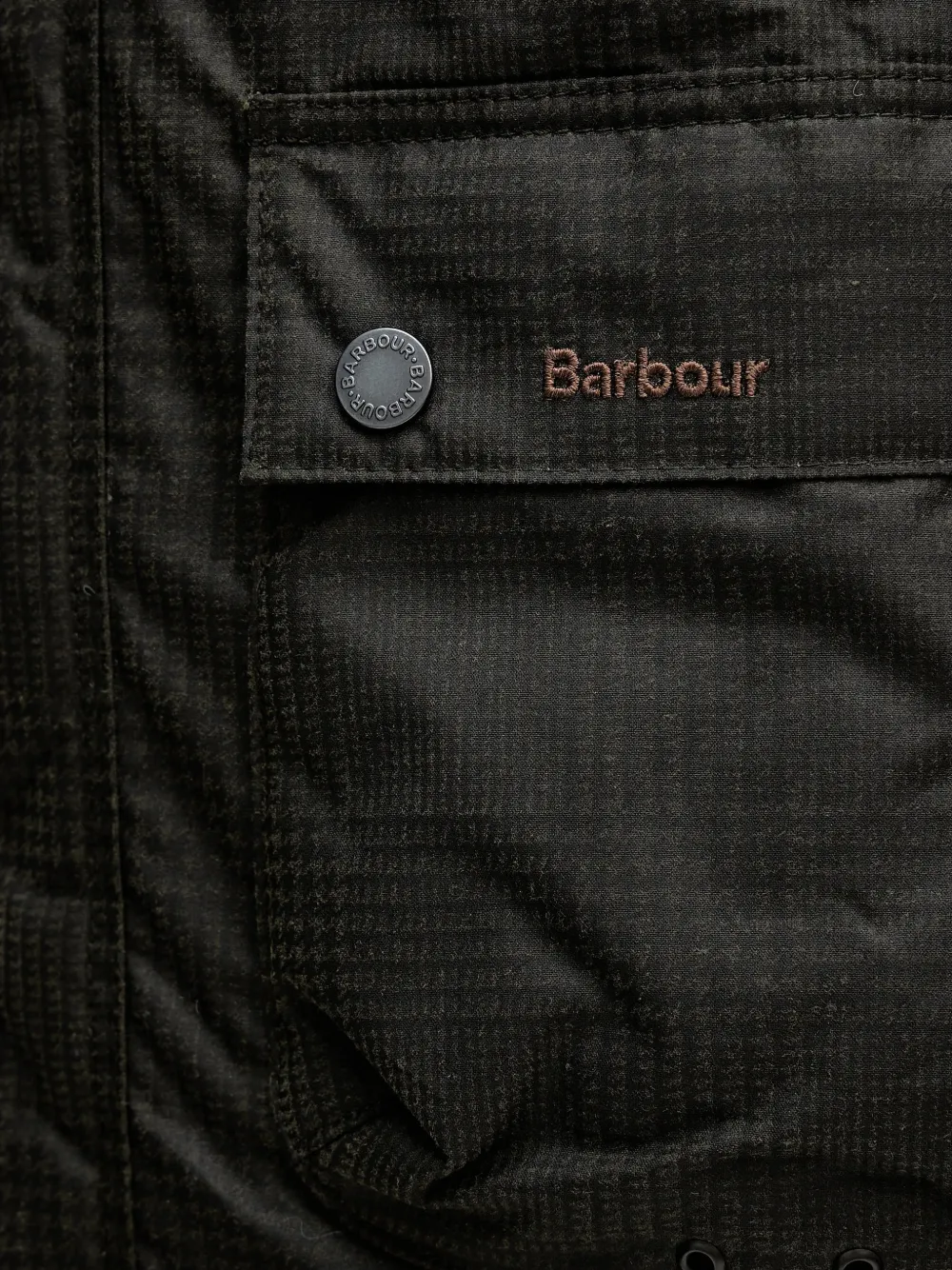 Barbour Modern Beaufort geruit jack met knopen Groen