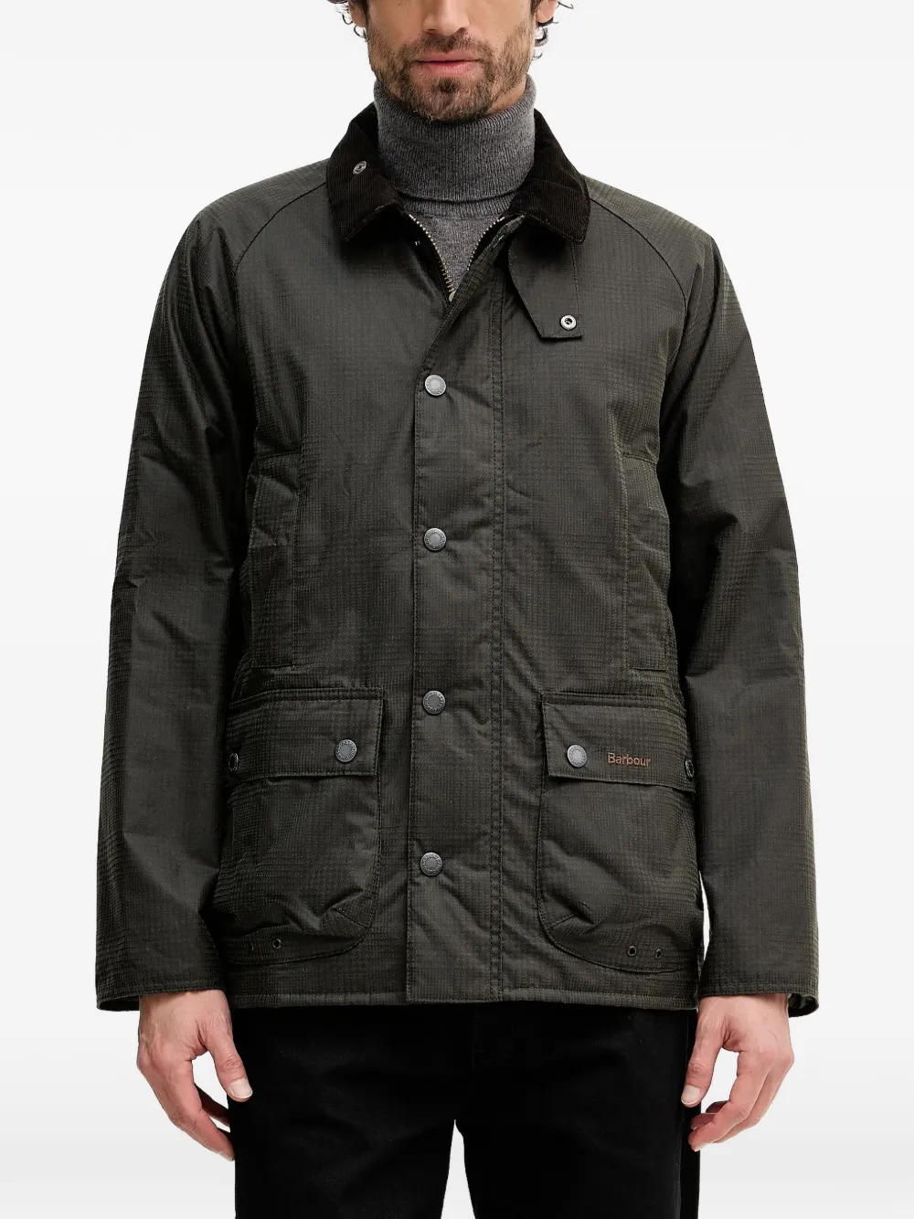 Barbour Modern Beaufort Check buttoned jacket - Verde