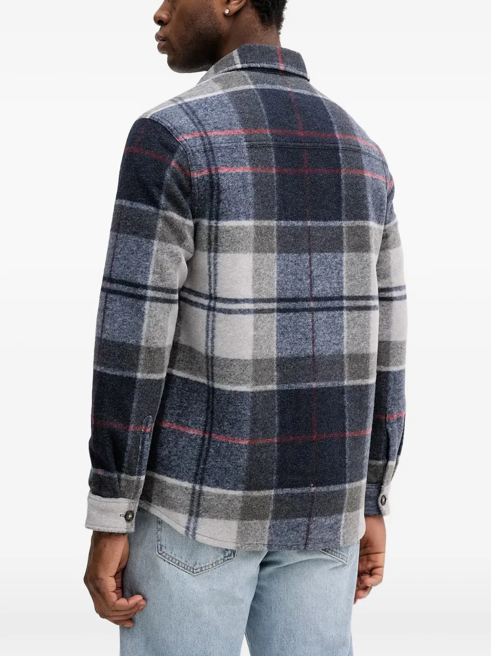  Barbour Plaid Shirt Jacket - Blue 