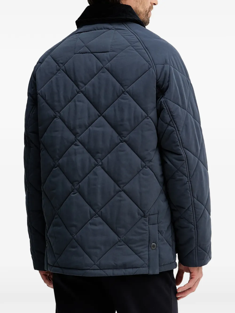  Barbour Modern Bedale Quilted Corduroy-collar Jacket - Blue 