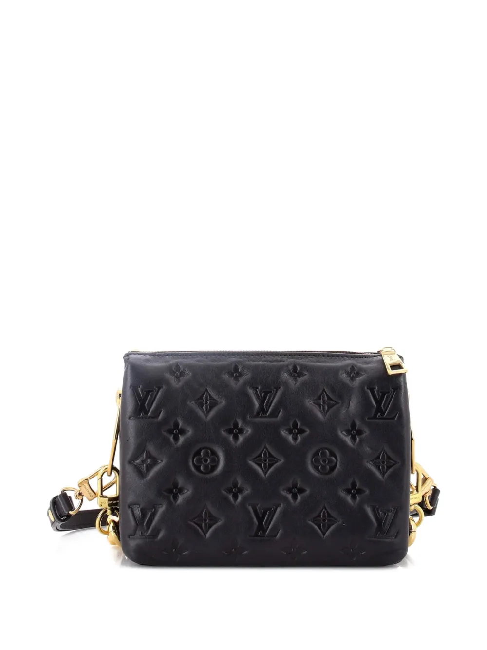 Louis Vuitton Pre-owned Coussin Bag Monogram Embossed Lambskin BB Crossbody Bag in Black, view 2