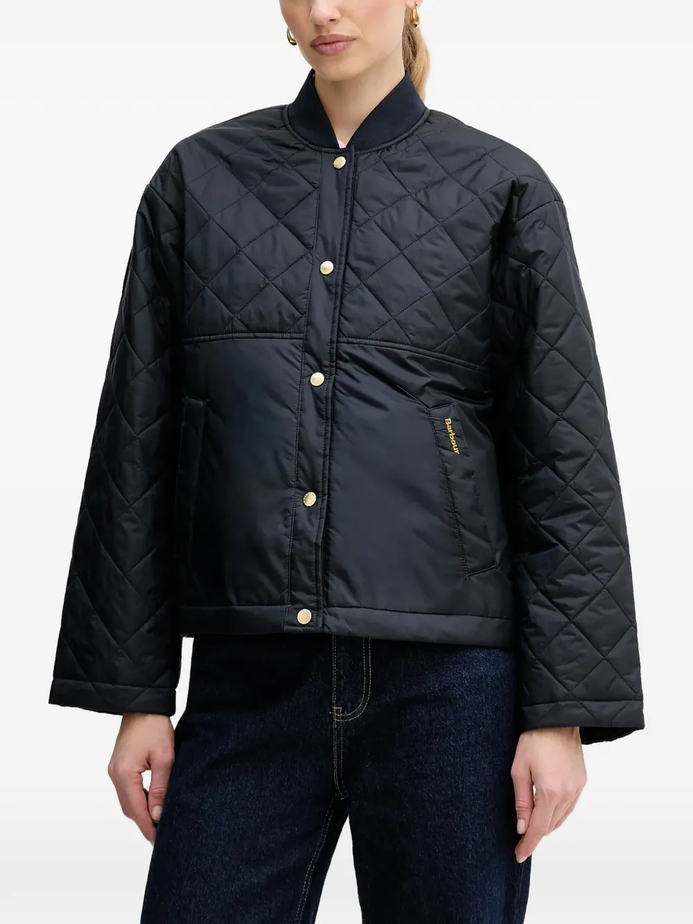 Barbour quilted buttoned jacket - Blu