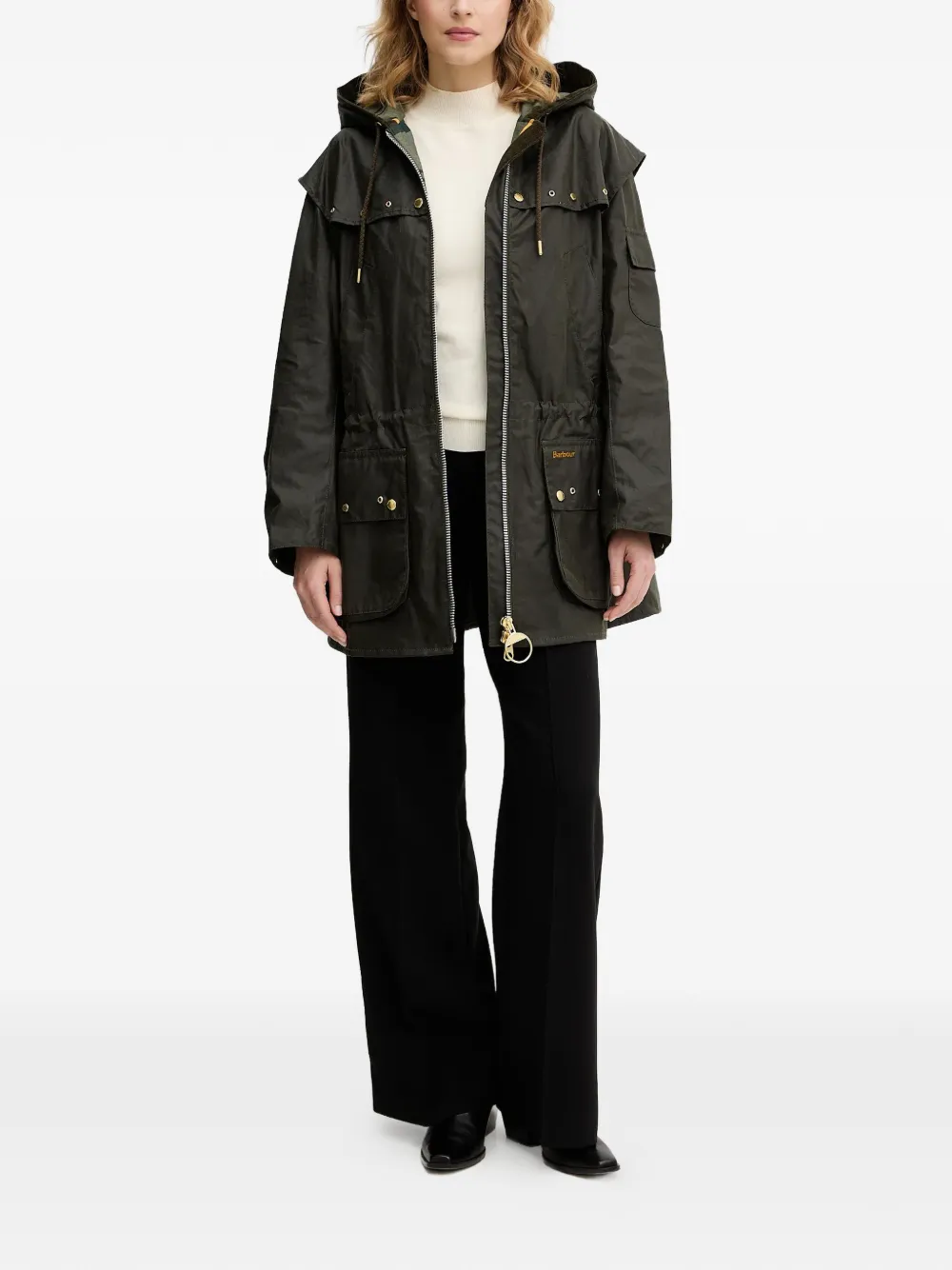  Barbour Drawstring Hooded Jacket - Green 