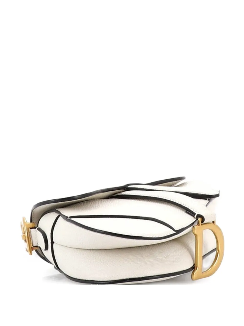 Christian Dior Pre-Owned Saddle Handbag Leather Mini shoulder bag - Bianco