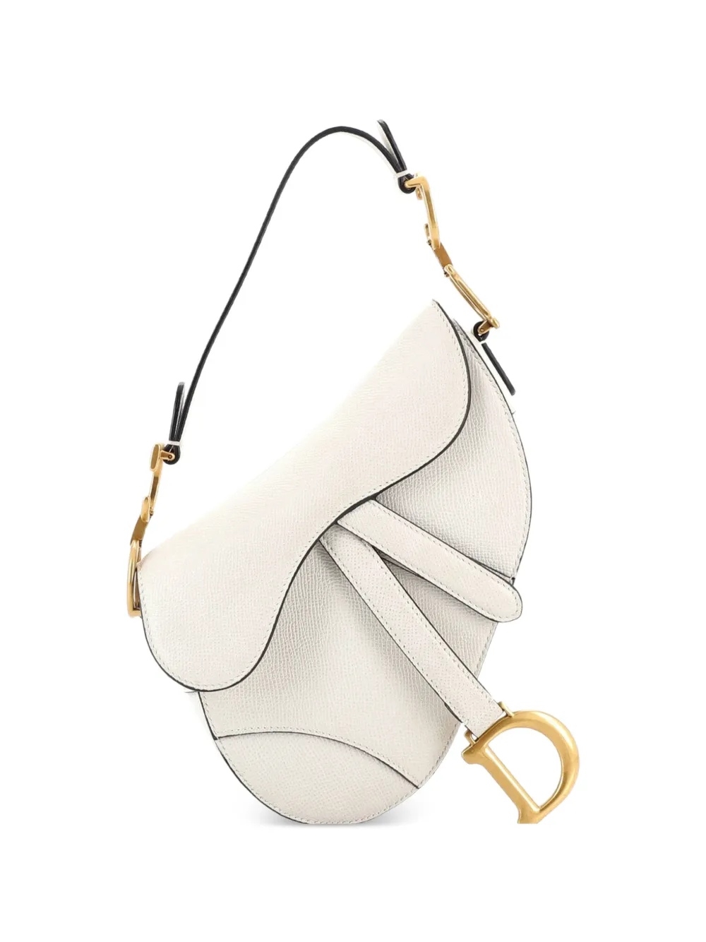 Christian Dior Pre-Owned Saddle Handbag Leather Mini shoulder bag - Bianco