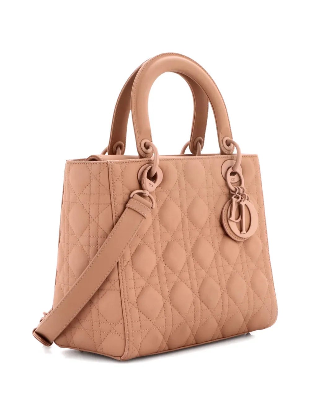 Ultra Matte Lady Dior Bag Cannage Quilt Calfskin Medium Satchel