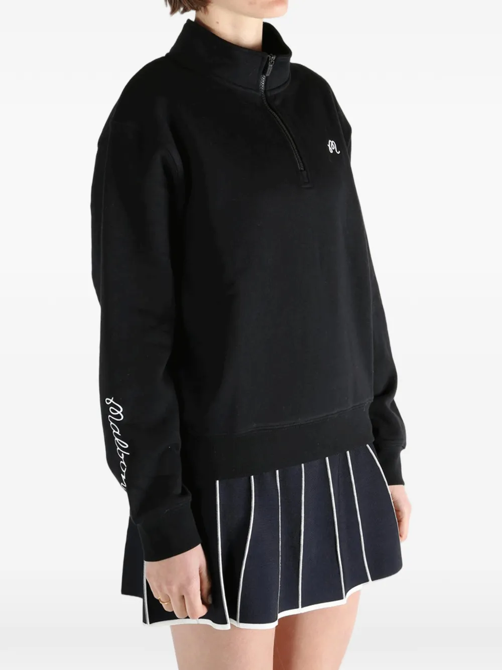 Malbon Golf Sweater met rits Zwart