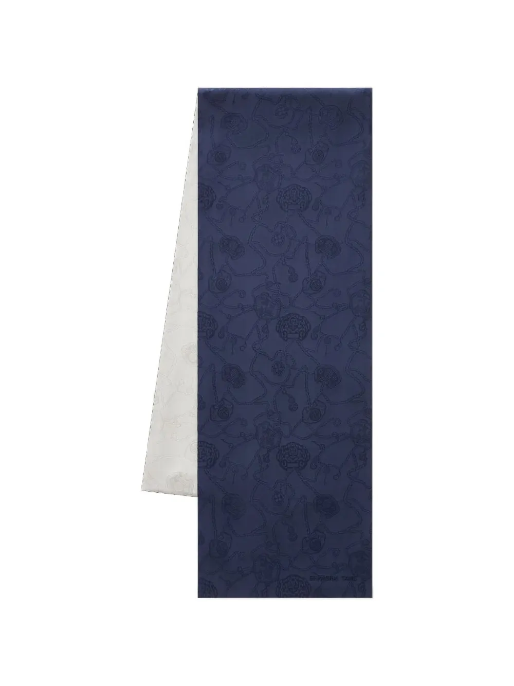 Shanghai Tang Tang rose chain tang scarf - Blu