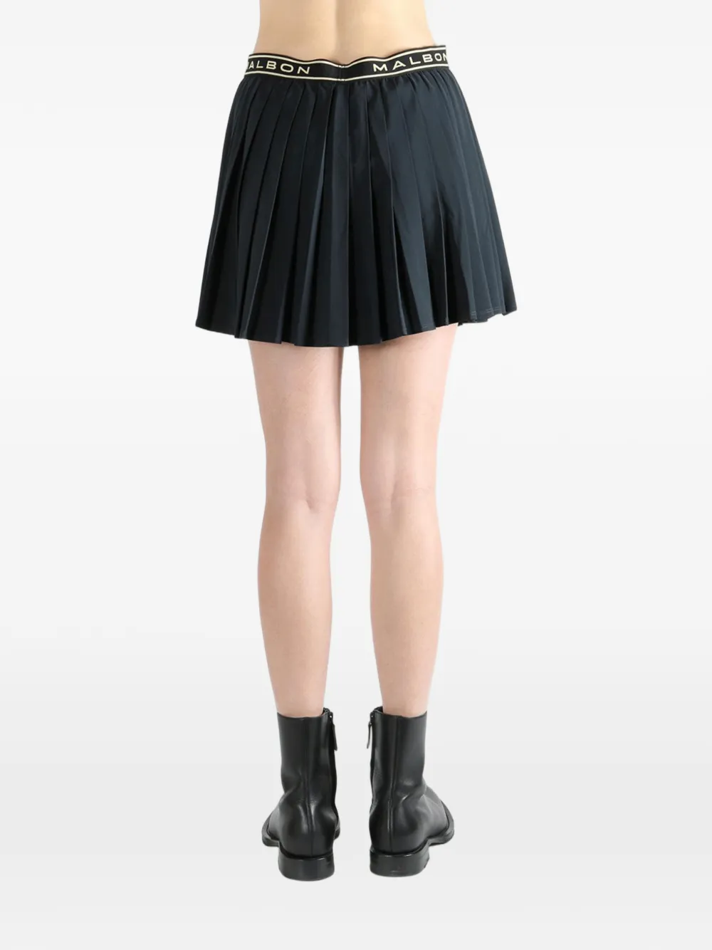 Malbon Golf Laurell Pleated Mini Skirt | Black | FARFETCH