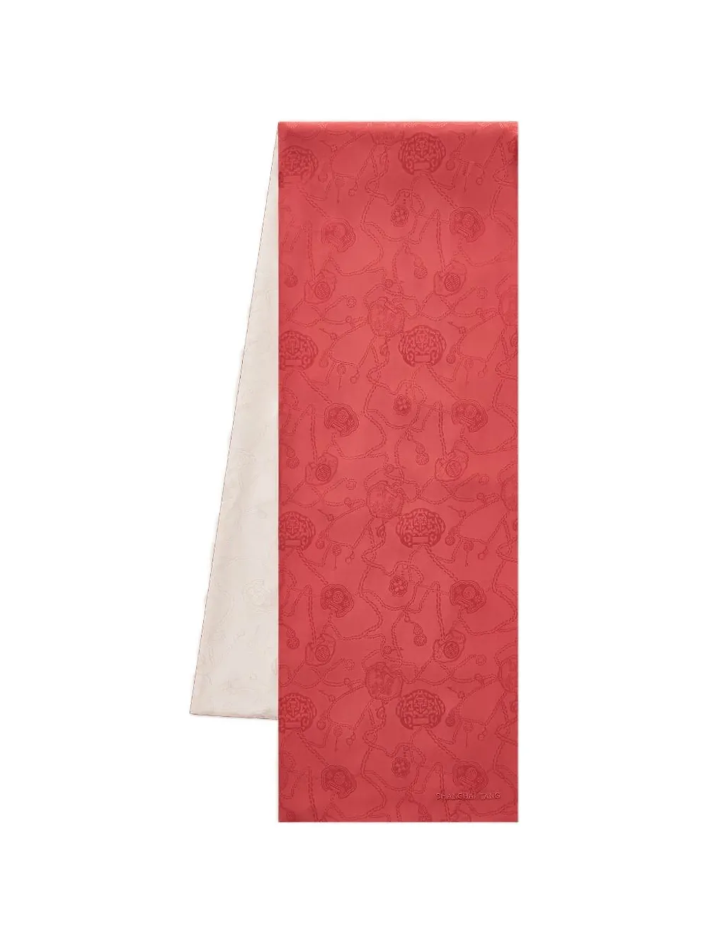 Shanghai Tang patterned scarf - Rosso