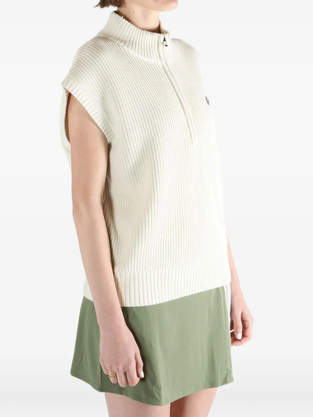 Iva Zip Sleeveless Top