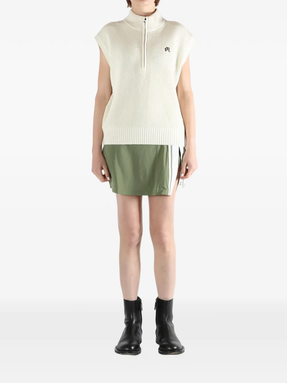 Iva Zip Sleeveless Top