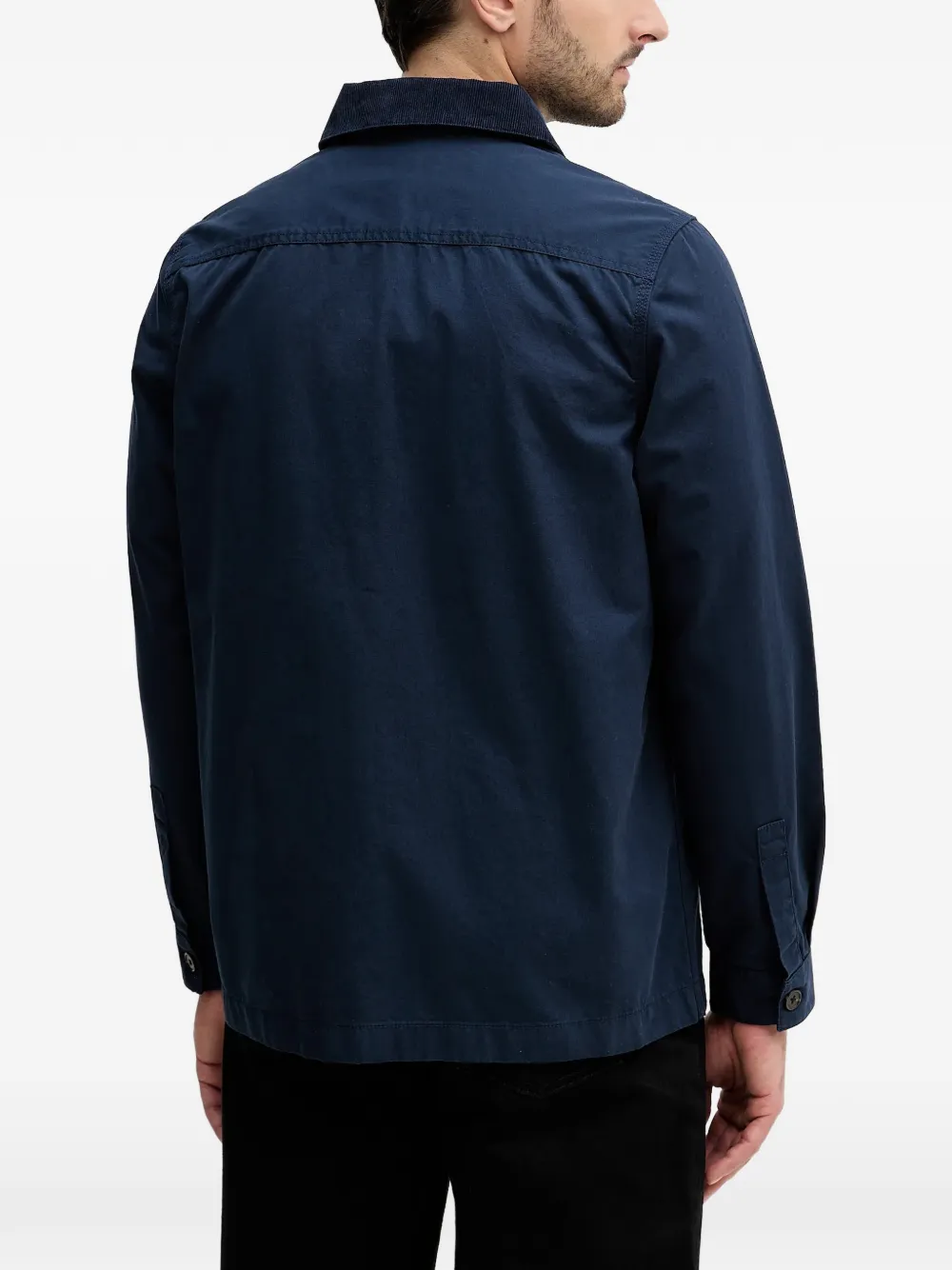  Barbour Button Corduroy Collar Jacket - Blue 