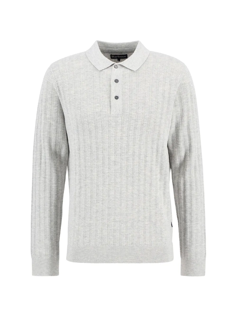 Barbour Smeaton buttoned knitted polo shirt - Grau