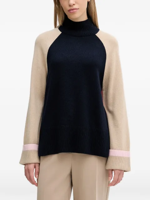 Barbour colour block roll-neck sweater