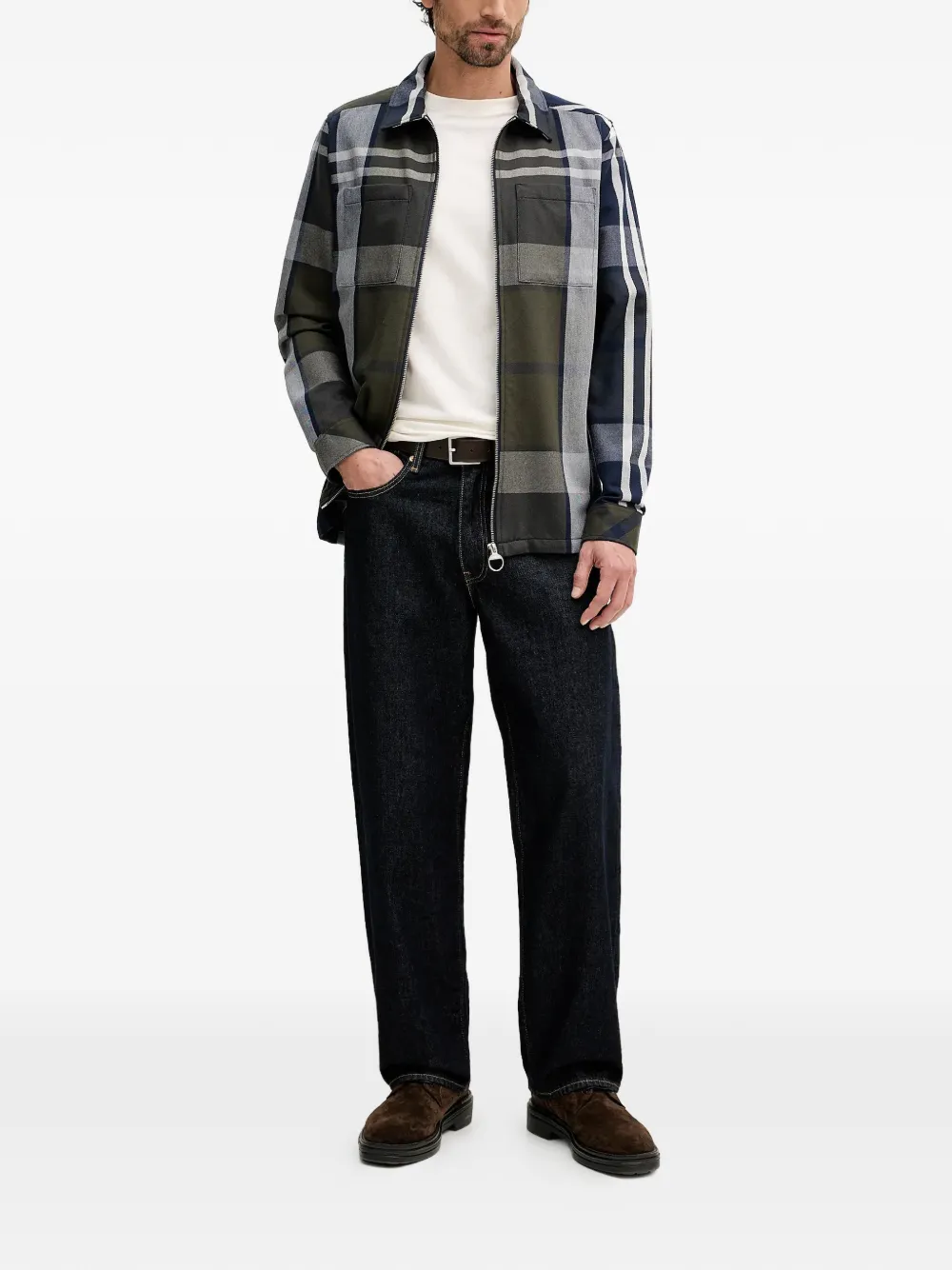 Barbour 라니치 플레이드 지퍼 셔츠 | Image 2