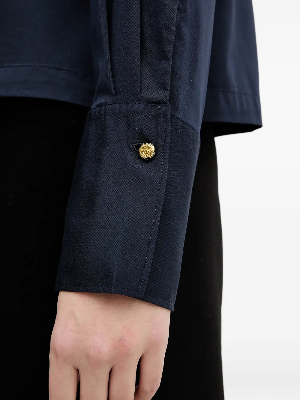 Barbour Evie blouse met ruches Blauw