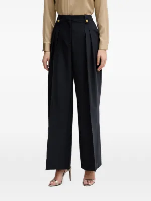 chinese dress ladies Women's Teal Vegan Leather Trousers in Teal - Size 24 main image 0