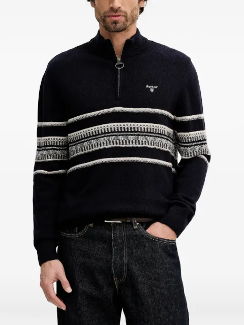 Barbour Kepwick striped half-zip sweater