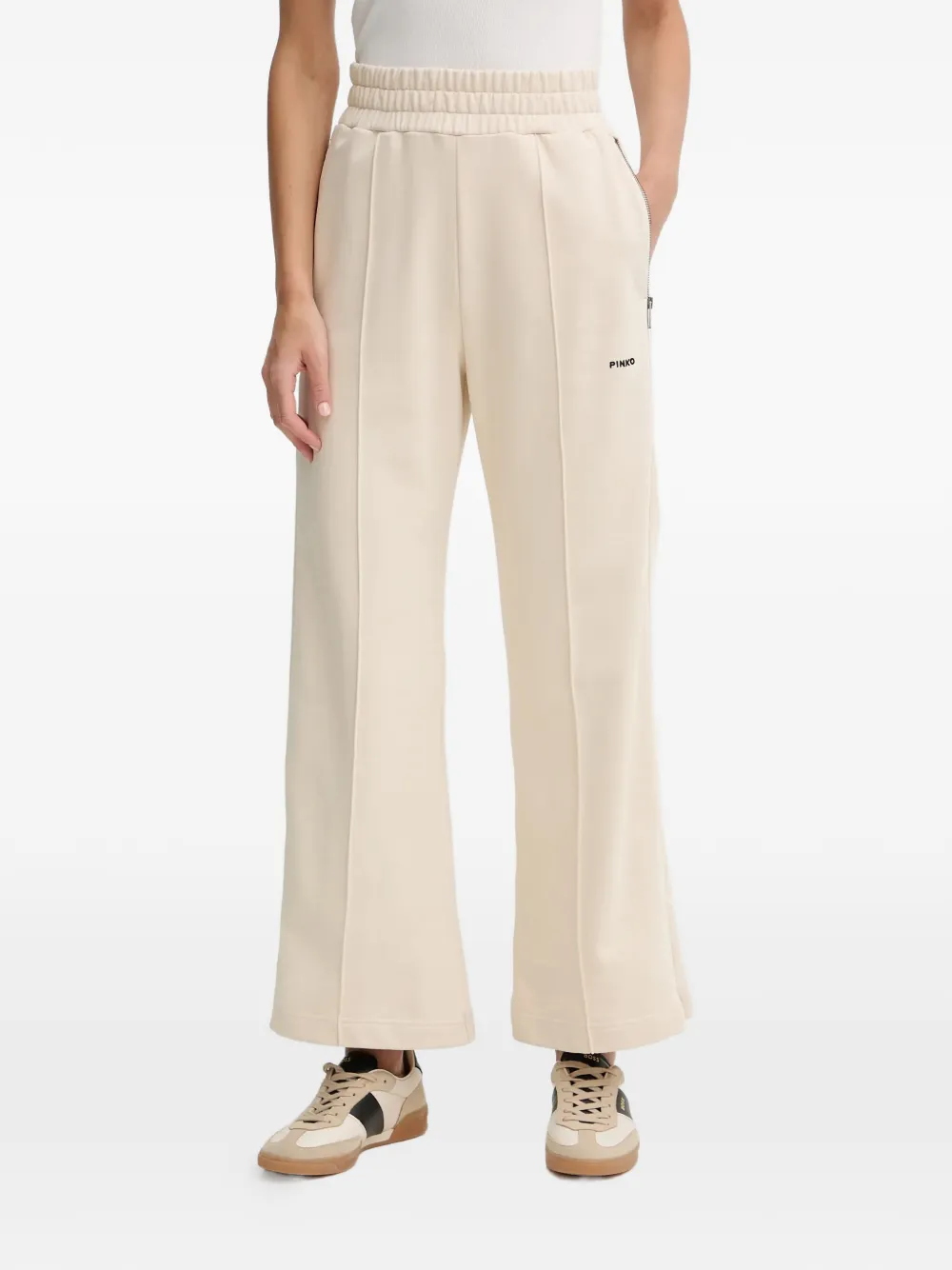 PINKO logo-embroidered track pants - Toni neutri