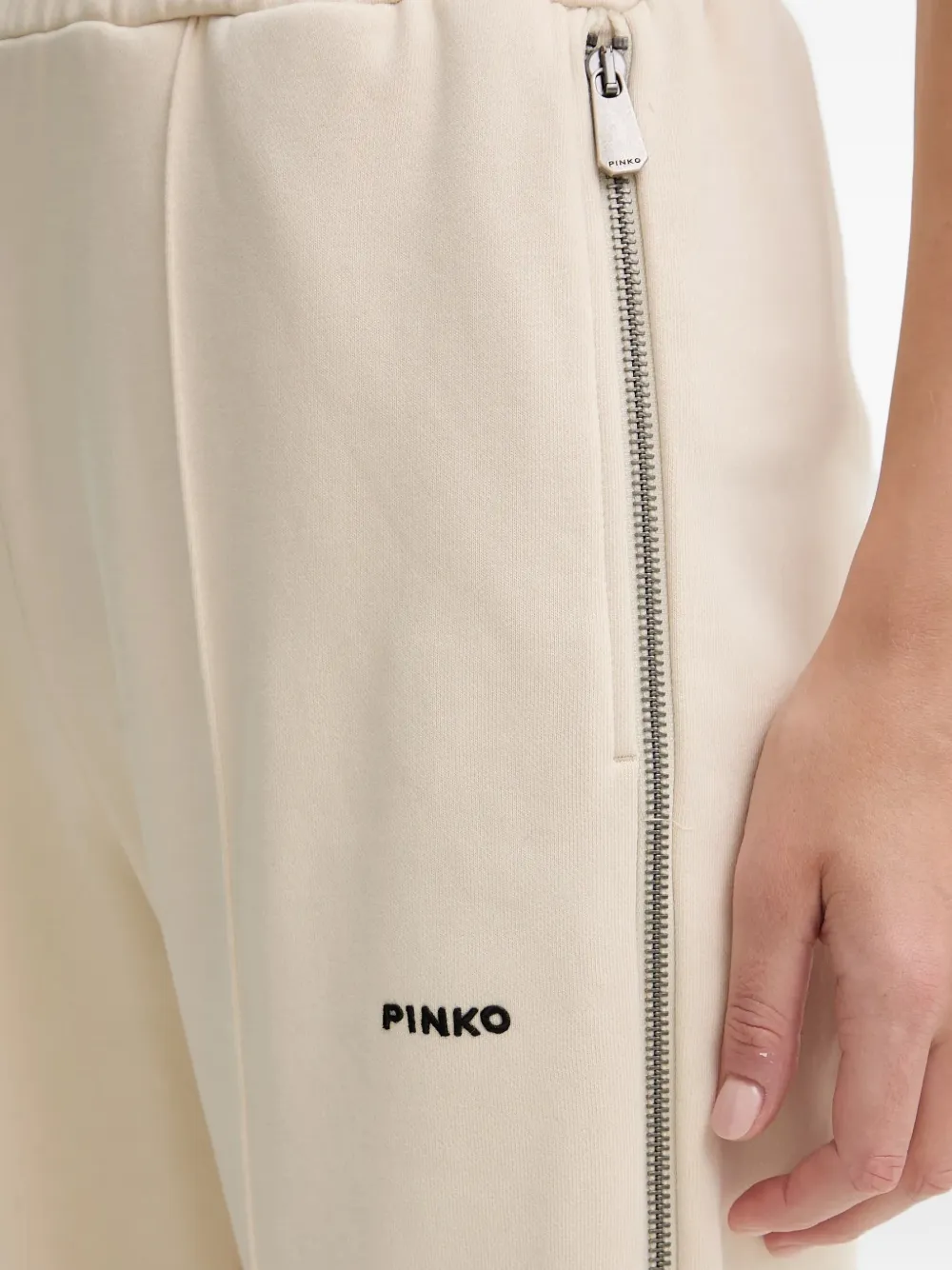 PINKO Trainingsbroek met geborduurd logo Beige