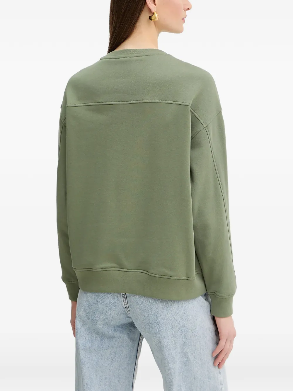  Pinko Beaded-logo Sweatshirt - Green 